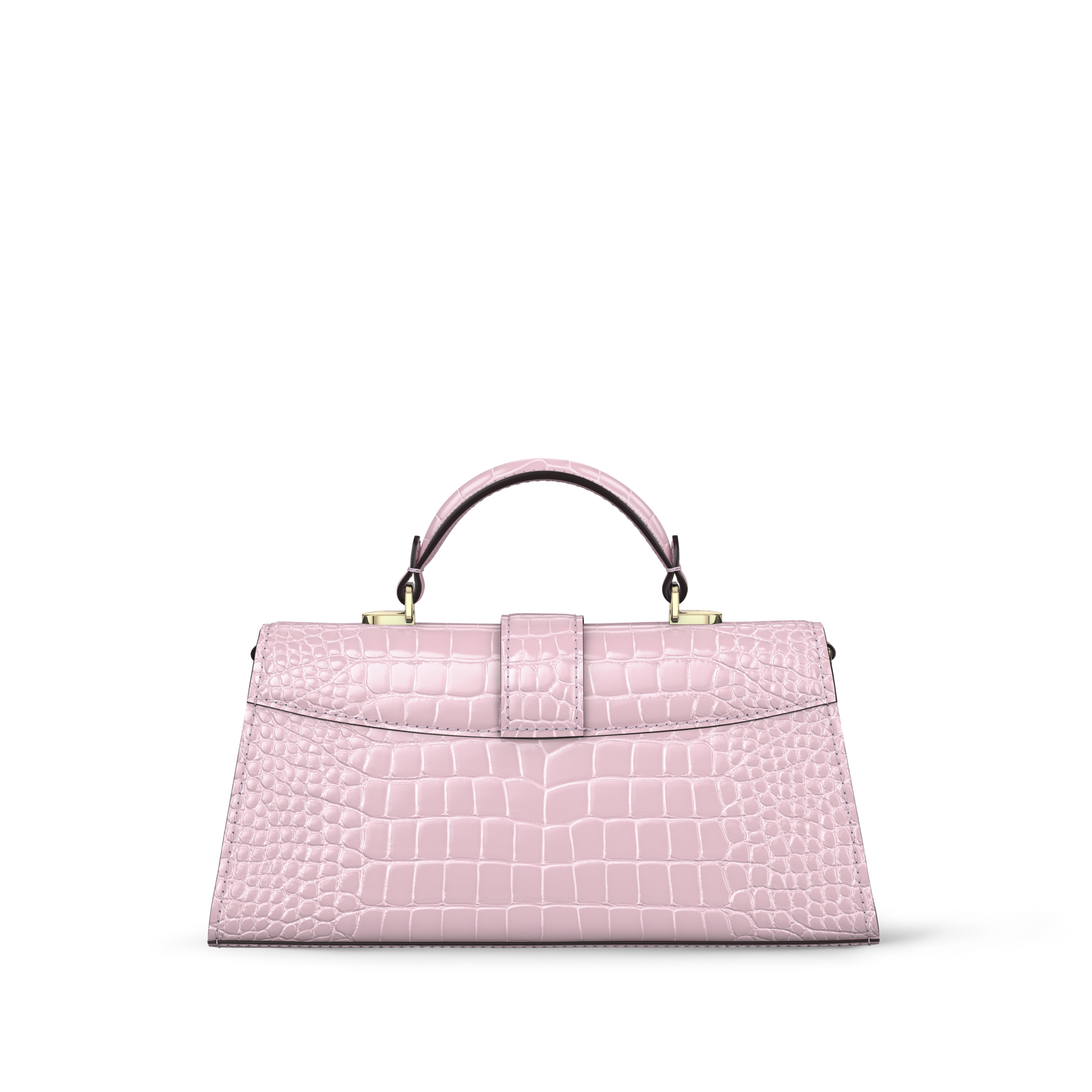 Pochette Rose des Vents Crocodilien Brillant - Handbags | LOUIS